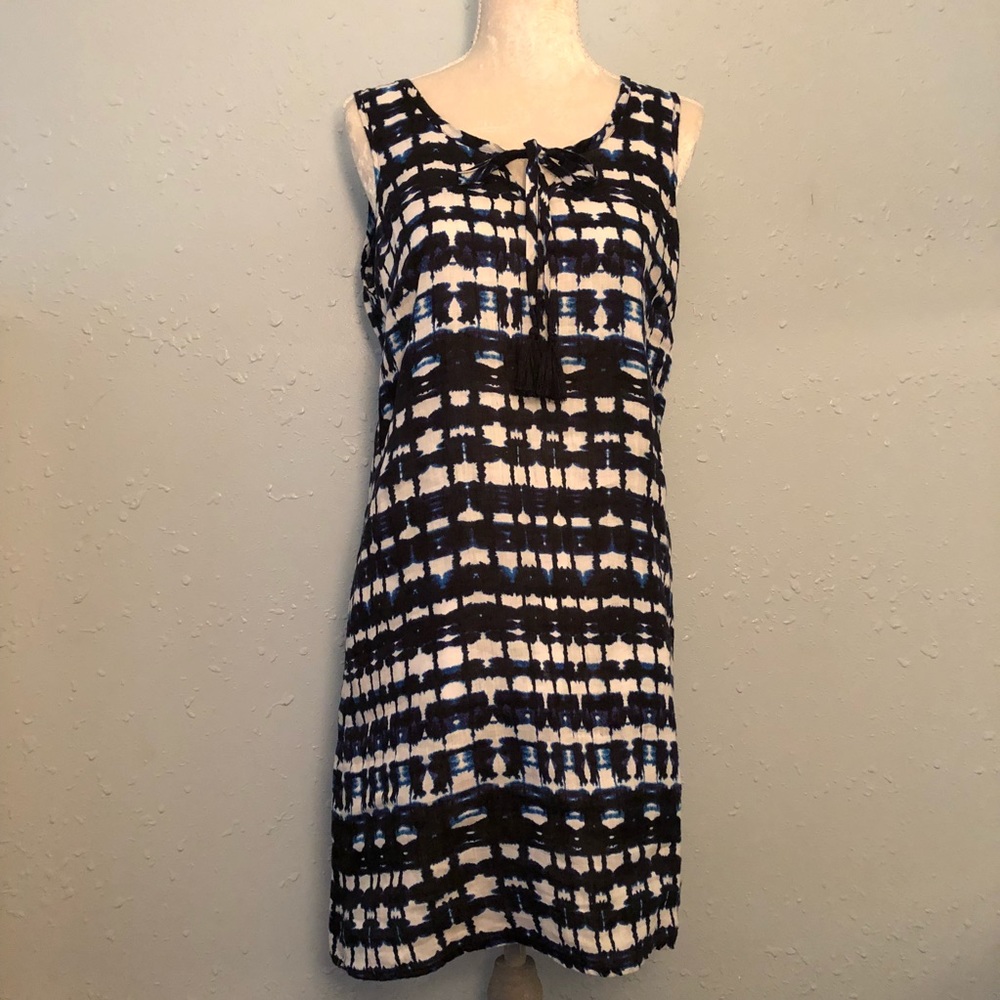 Cynthia Rowley Black and Blue Sleeveless Dress 2